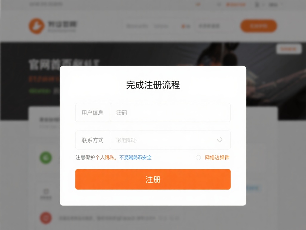 完成注册流程：在官网首页，通常会有一个显眼的注册按